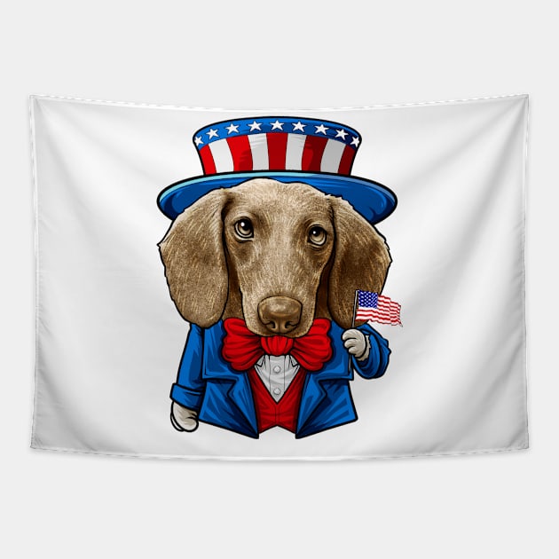 Fourth of July Dachshund Tapestry by whyitsme