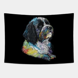 Portuguese Water Dog Art Tapestry