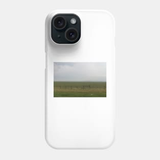 Fence in a Green Field Phone Case