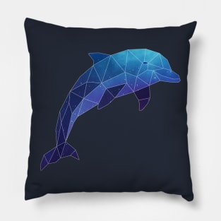 Galaxy Dolphin Geometric Animal Pillow
