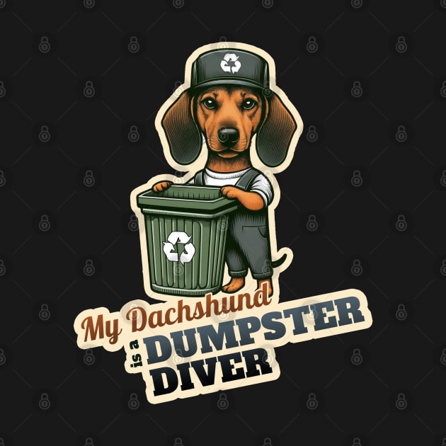 Dumpsdter diver Dachshund by k9-tee