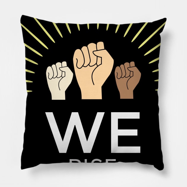 We Rise Together : Black Live Together Pillow by BRVND Marketplace