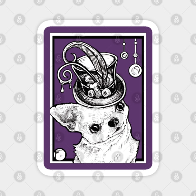 Mr. Chihuahua Magnet by Nat Ewert Art