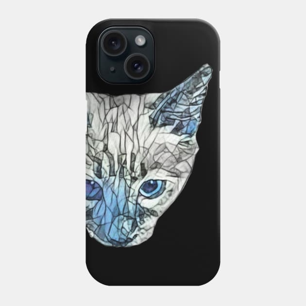 Blue Colorpoint Ragdoll Kitten Design Phone Case by DoggyStyles