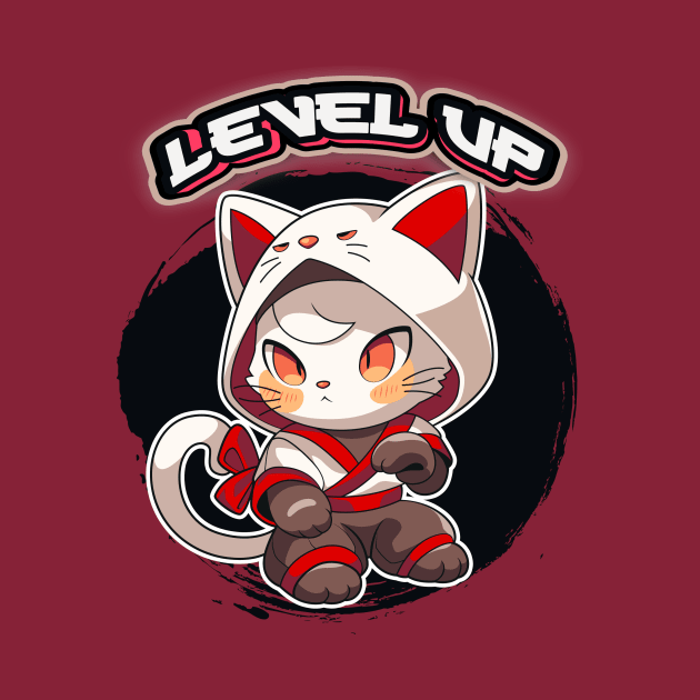 Anime Isekai Kitty Level Up! by TEEVEETEES