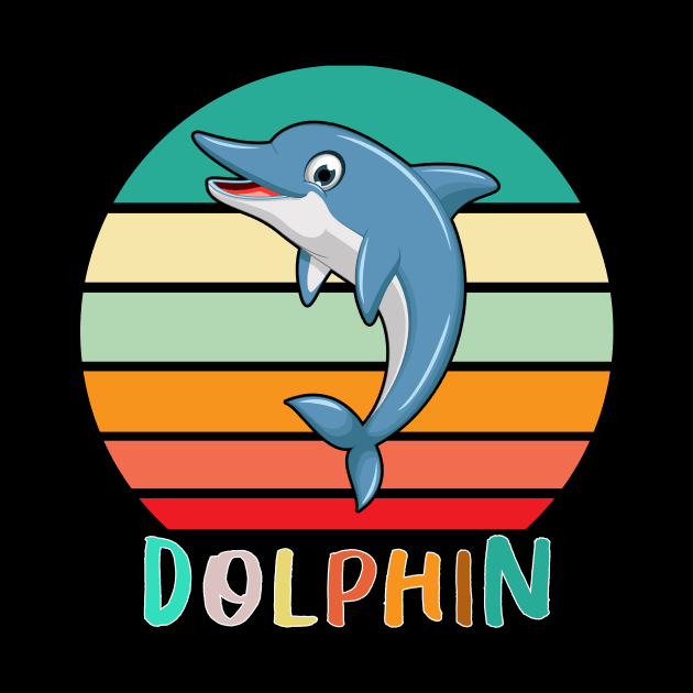 Vintage Retro Dolphin by adrinalanmaji