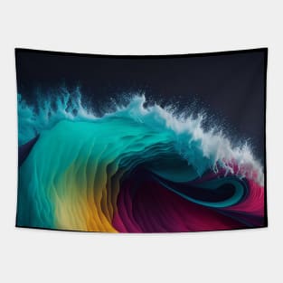 Beautiful Color mix Wave Design. Tapestry