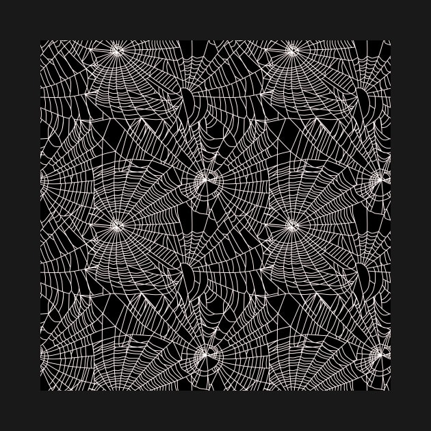 Spider Webs Black by sandpaperdaisy