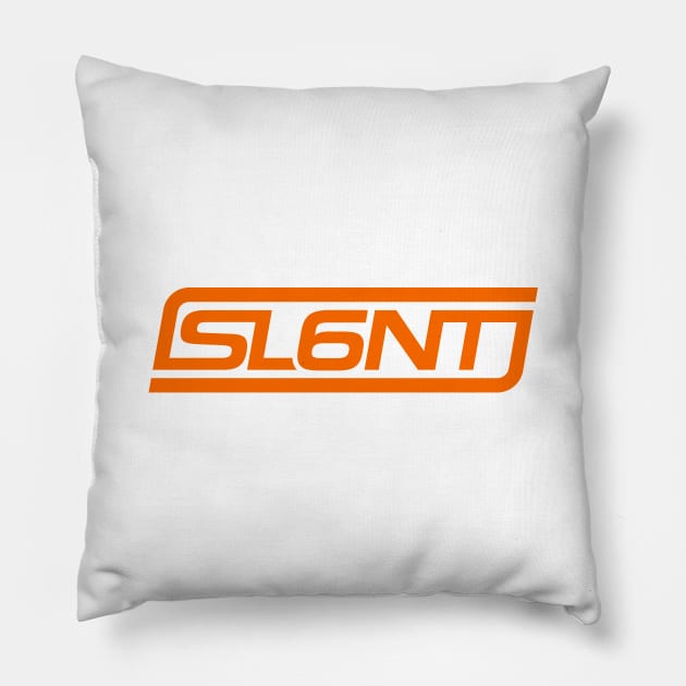 Slant 6 Icon (Orange) Pillow by jepegdesign