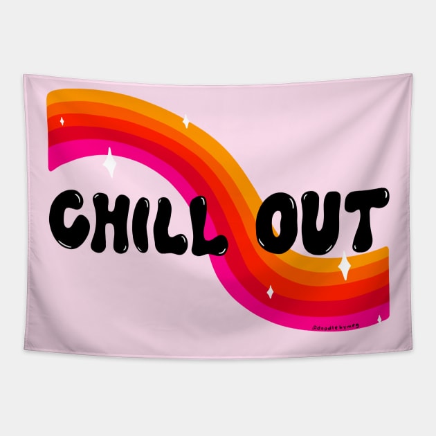 Chill Out Tapestry by Doodle by Meg