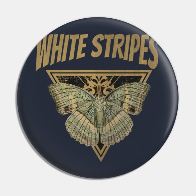 White Stripes // Fly Away Butterfly Pin by CitrusSizzle