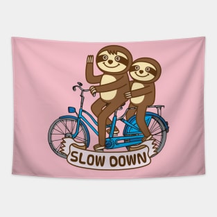 Sloths and bicycle Tapestry