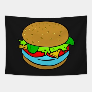 Alien meat burger Tapestry