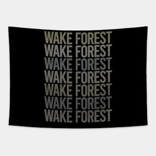 Gray Text Art Wake Forest Tapestry