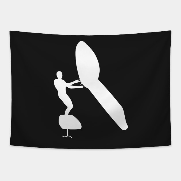 Wingsurfing with wingfoil Tapestry by der-berliner