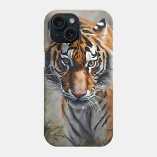 Tiger Portrait Oil Painting Art Phone Case