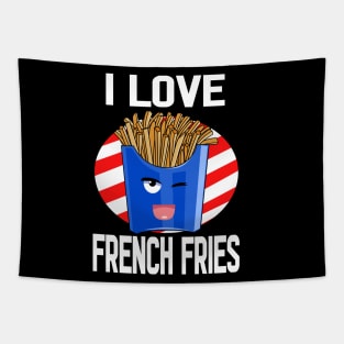 I Love French Fries National Potato Day Tapestry