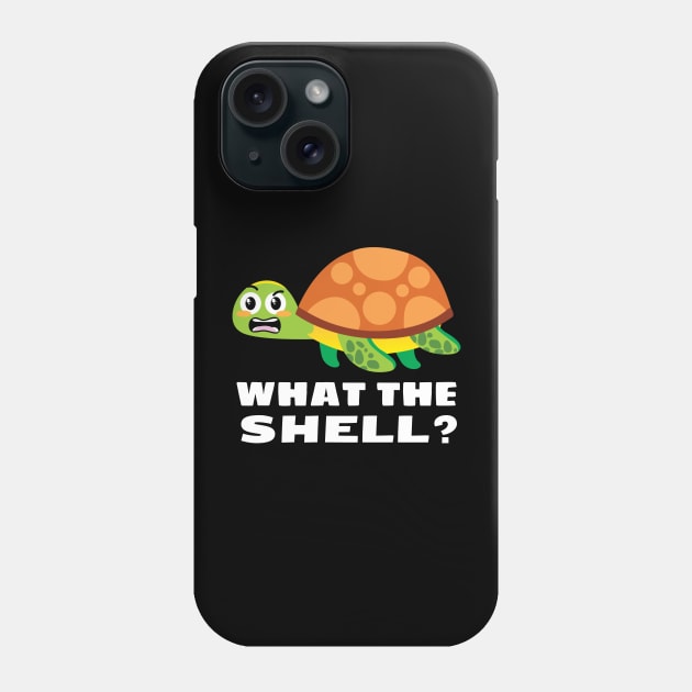 What the Shell? - Turtle Pun Phone Case by Allthingspunny