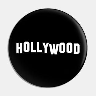 Hollywood Sign White Pin