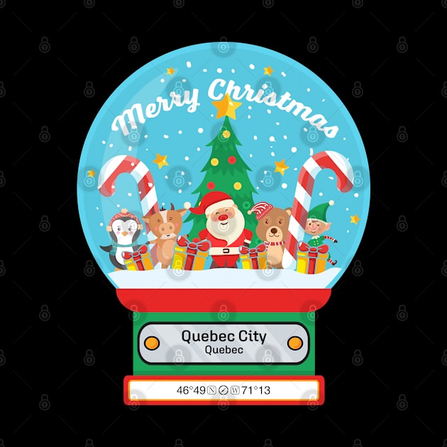 Quebec City Quebec - Merry Christmas SnowGlobe by MapYourWorld