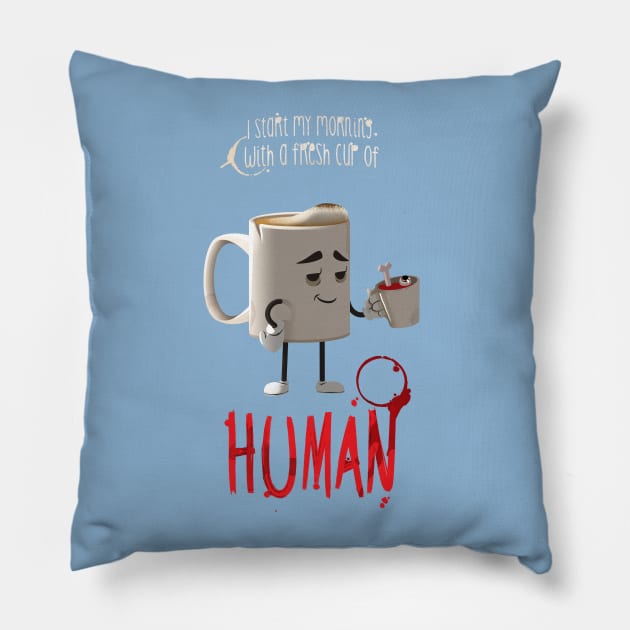 Human Coffee Pillow by Niall Byrne