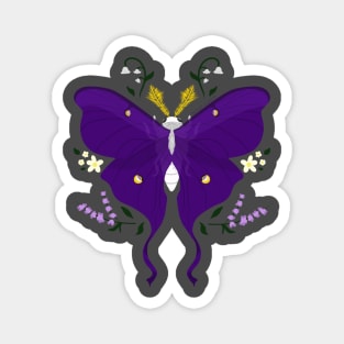 Enby Pride Moth Magnet