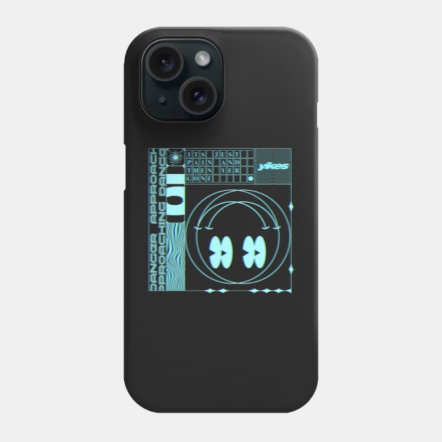 neon smiley face rave glitch nostalgia Phone Case by shannlp