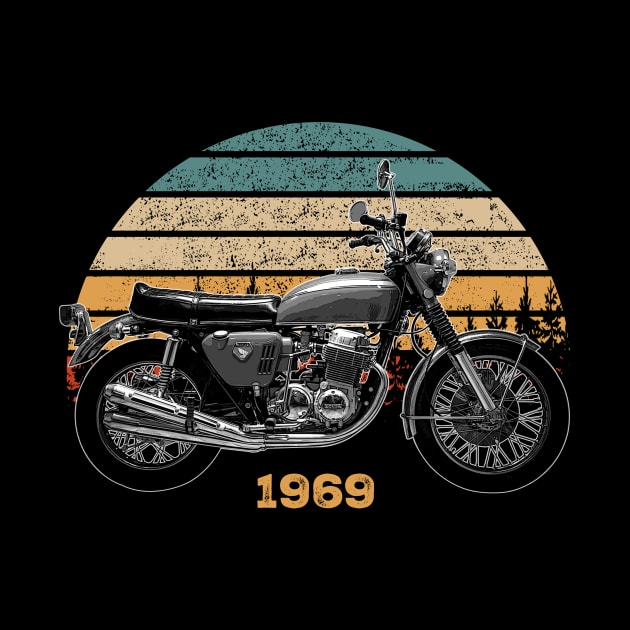 1969 Honda CB750 Vintage Motorcycle Design by Madisen Harvey