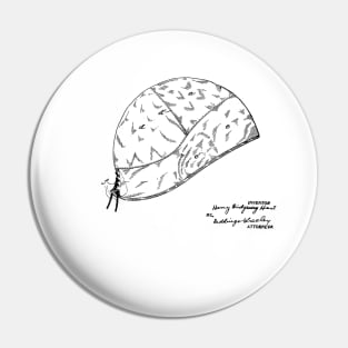 Water polo cap vintage patent drawing Pin