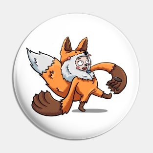 Furry Foxy Walking with Moxie Pin