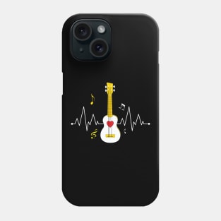 ukulele heartbeat Phone Case