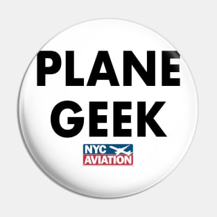 PLANE GEEK (Black on front) Pin