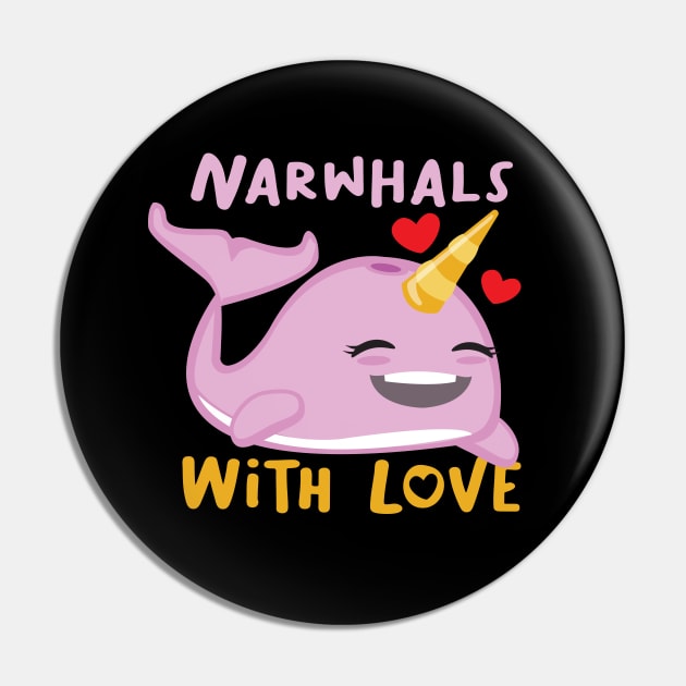 Narwhals with love smiling design for narwhale lover Pin by Uncle Fred Design