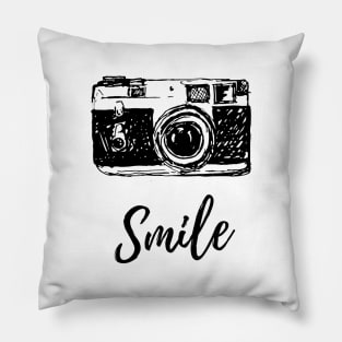 Smile - Photographer/Camera - Retro Pillow