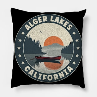 Alger Lakes California Sunset Pillow