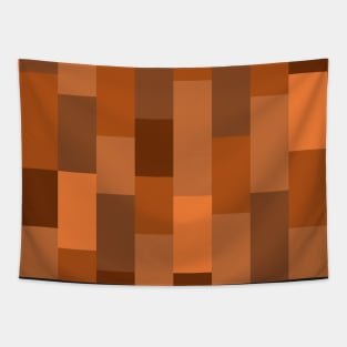 Abstract block bars illustration shades of orange Tapestry