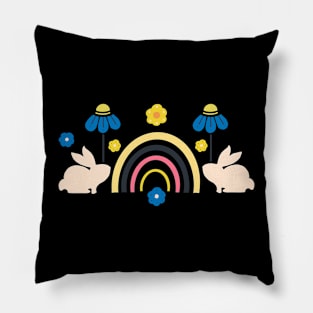 Bunnies and Rainbows Pillow