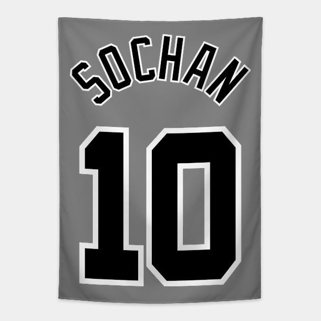 NBA Draft pick 2022 - Sochan Tapestry by Buff Geeks Art