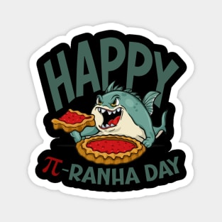 Happy Pi-ranha Day Magnet