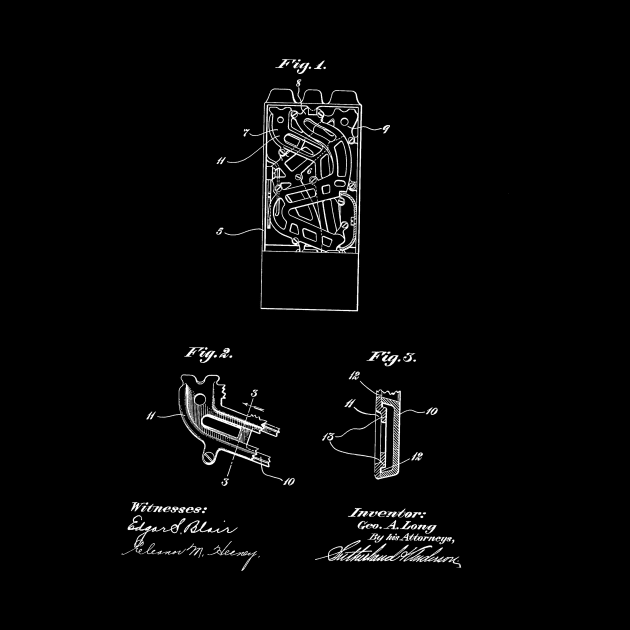 Coin Chute Vintage Patent Hand Drawing by TheYoungDesigns