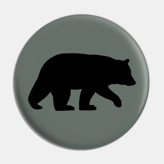 Black Bear Silhouette Black Bear Pin Teepublic