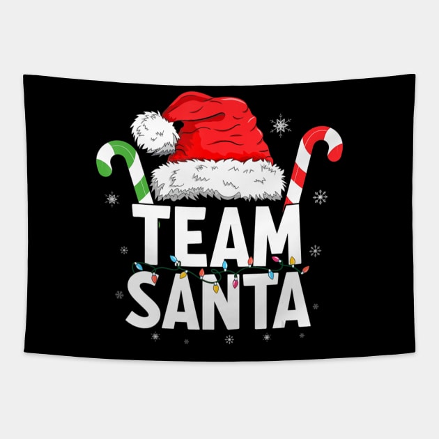 Team Santa Christmas Family Matching Tapestry by Mitsue Kersting