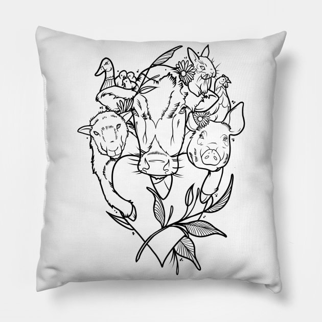 Animal Heart Pillow by Scottconnick