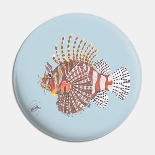 Zebra Lionfish Pin