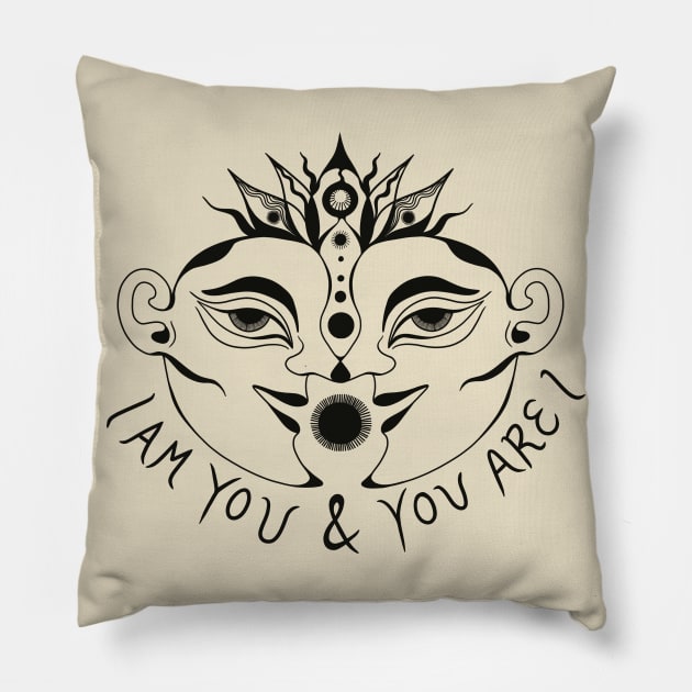 I AM YOU & YOU ARE I Pillow by Peach Melt