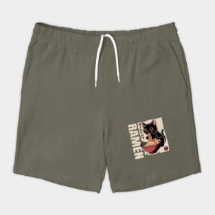 Cute Ramen Cat Japanese Food Design Shorts