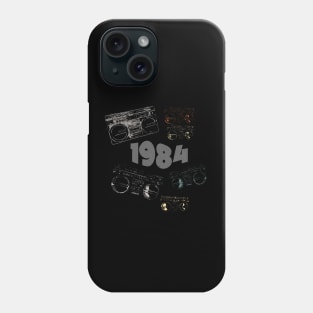 1984 on retro music, grunge radio Phone Case