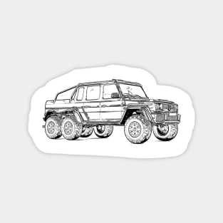 G63 6X6 Truck Wireframe Magnet