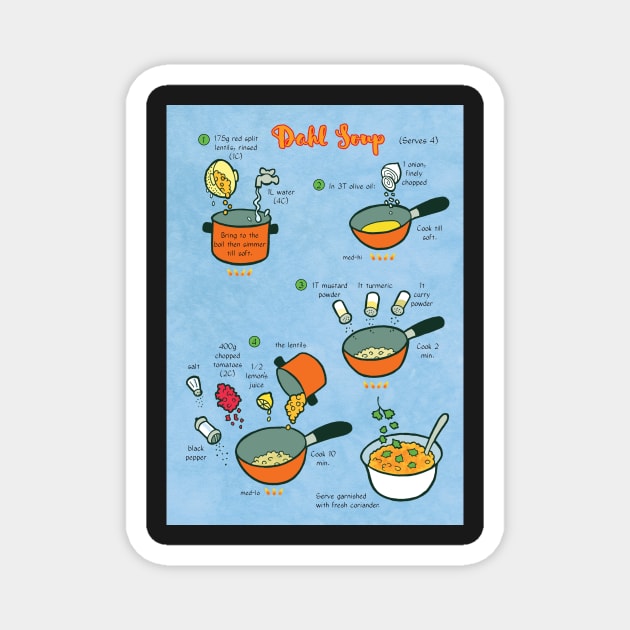 Dahl Soup recipe Magnet by Cedarseed