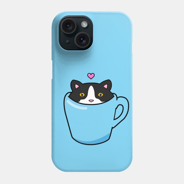 Cat Valentines day tuxedo cat Phone Case by Purrfect